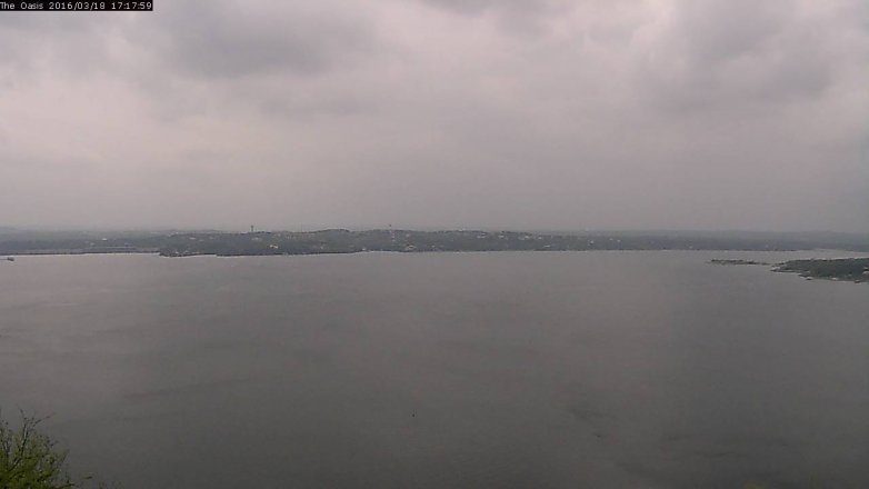 Lake Travis webcam, March 18, 2016 4:25 PM CT