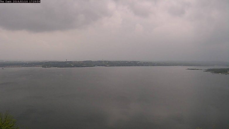 Lake Travis webcam, March 18, 2016 4:35 PM CT