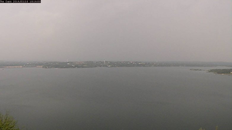 Lake Travis webcam, March 18, 2016 5:25 PM CT
