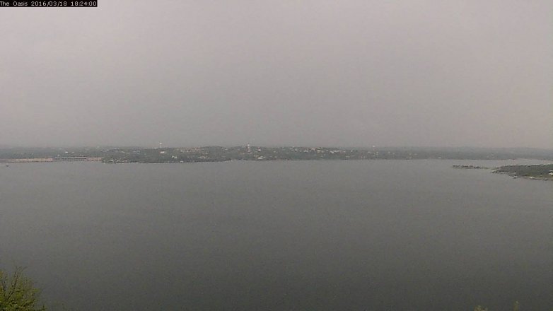 Lake Travis webcam, March 18, 2016 5:30 PM CT