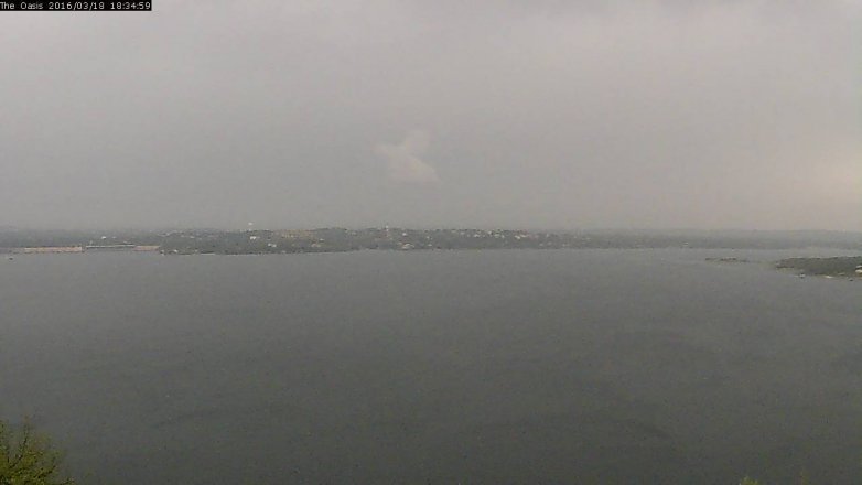 Lake Travis webcam, March 18, 2016 5:45 PM CT