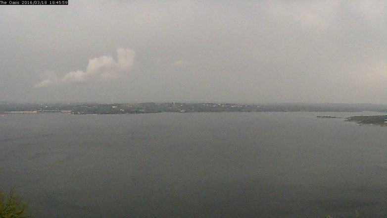 Lake Travis webcam, March 18, 2016 5:55 PM CT