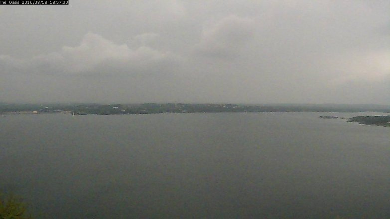 Lake Travis webcam, March 18, 2016 6:05 PM CT