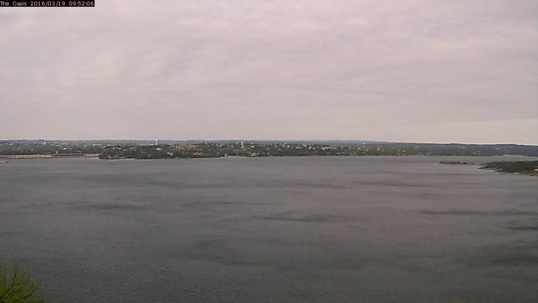 Lake Travis webcam, March 19, 2016 9:00 AM CT