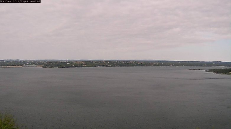 Lake Travis webcam, March 19, 2016 9:10 AM CT