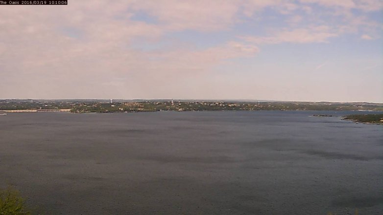 Lake Travis webcam, March 19, 2016 9:15 AM CT