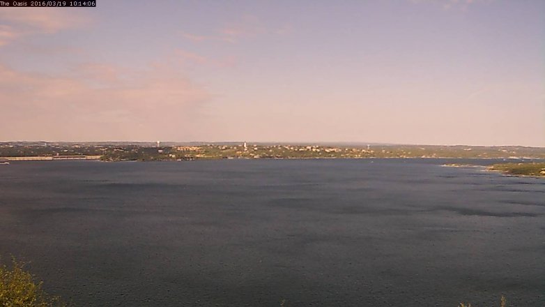 Lake Travis webcam, March 19, 2016 9:20 AM CT