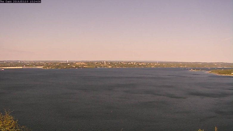 Lake Travis webcam, March 19, 2016 9:30 AM CT