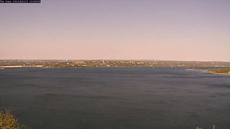 Lake Travis webcam, March 19, 2016 9:45 AM CT