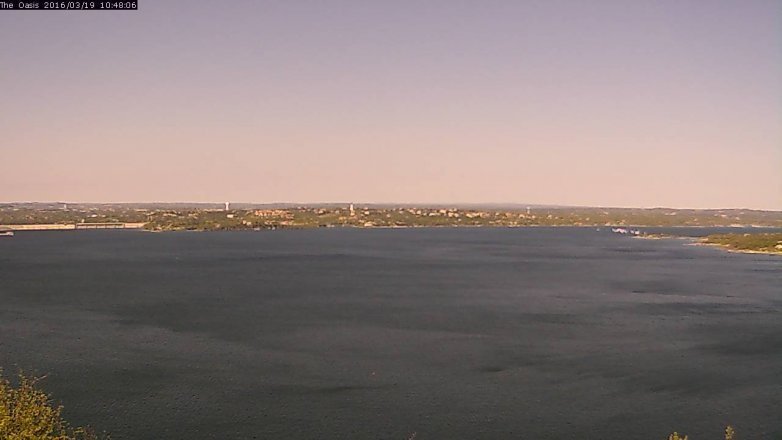Lake Travis webcam, March 19, 2016 9:55 AM CT