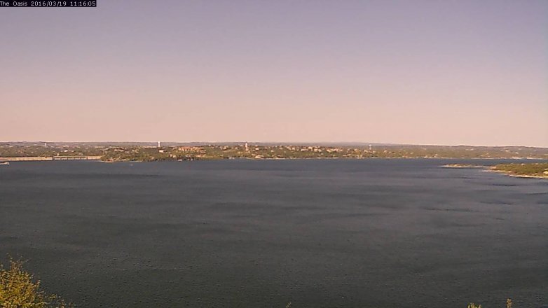 Lake Travis webcam, March 19, 2016 10:20 AM CT