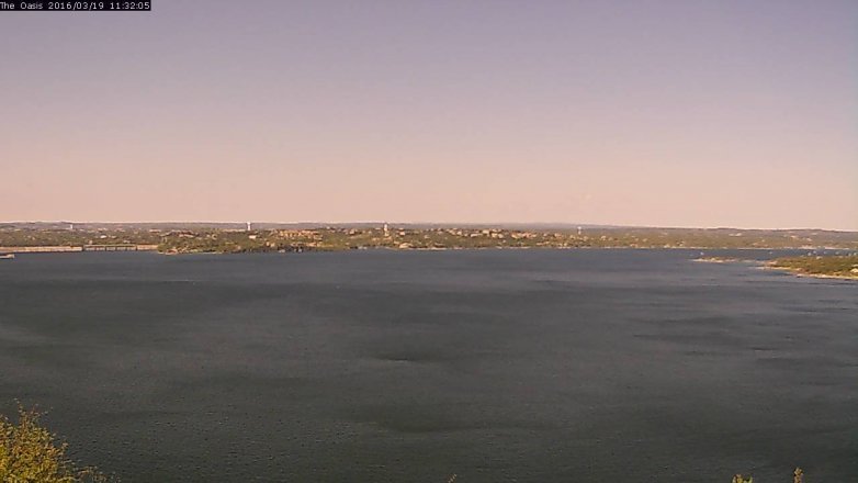 Lake Travis webcam, March 19, 2016 10:40 AM CT