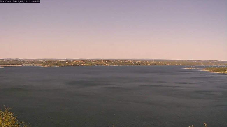 Lake Travis webcam, March 19, 2016 10:45 AM CT