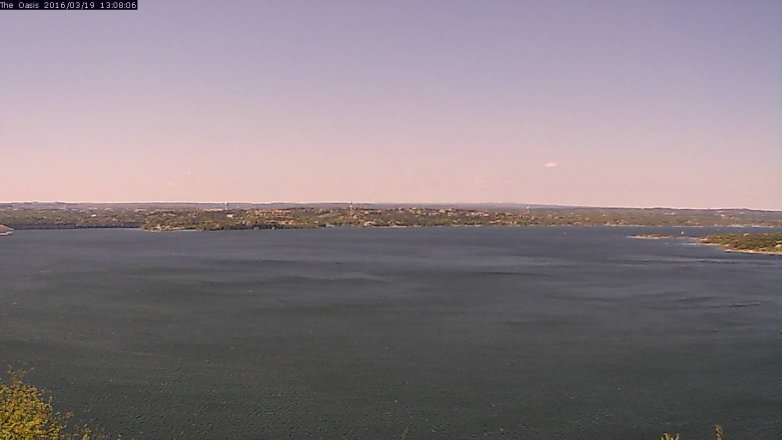 Lake Travis webcam, March 19, 2016 12:15 PM CT