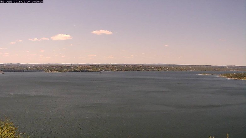 Lake Travis webcam, March 19, 2016 1:15 PM CT