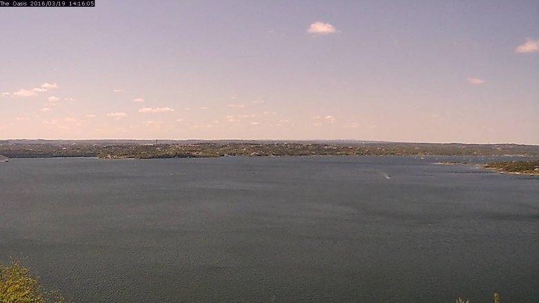 Lake Travis webcam, March 19, 2016 1:25 PM CT