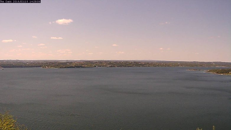 Lake Travis webcam, March 19, 2016 1:35 PM CT