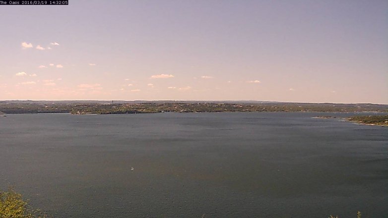 Lake Travis webcam, March 19, 2016 1:40 PM CT