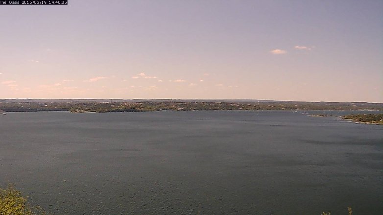 Lake Travis webcam, March 19, 2016 1:45 PM CT