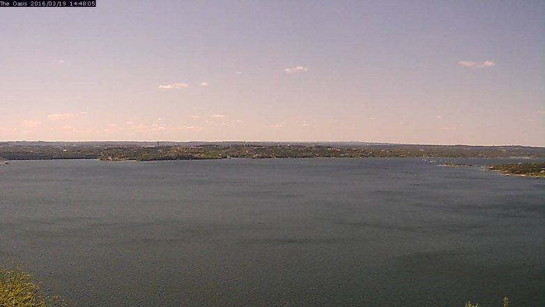 Lake Travis webcam, March 19, 2016 1:55 PM CT