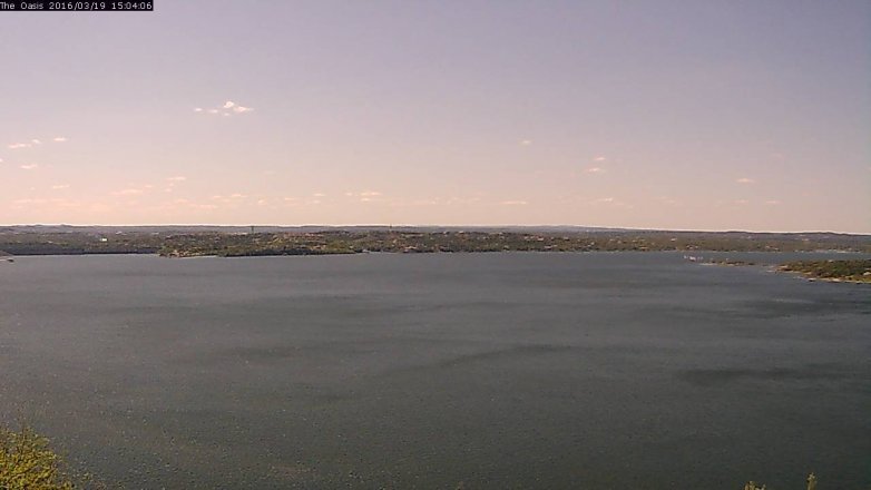 Lake Travis webcam, March 19, 2016 2:10 PM CT