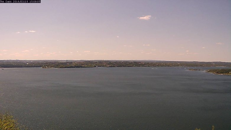 Lake Travis webcam, March 19, 2016 2:15 PM CT
