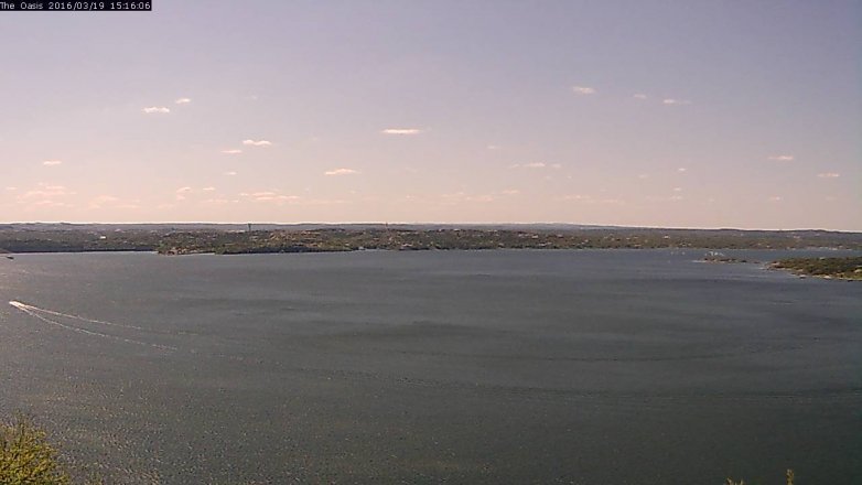 Lake Travis webcam, March 19, 2016 2:25 PM CT