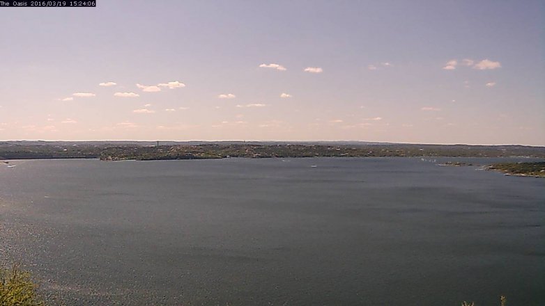 Lake Travis webcam, March 19, 2016 2:30 PM CT