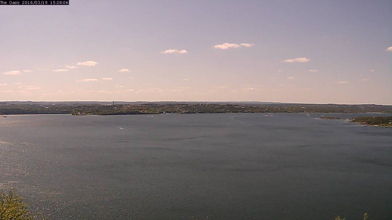 Lake Travis webcam, March 19, 2016 2:35 PM CT