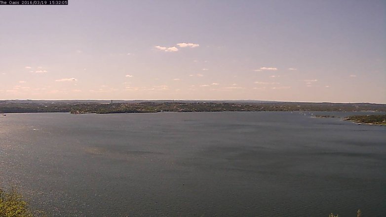 Lake Travis webcam, March 19, 2016 2:40 PM CT