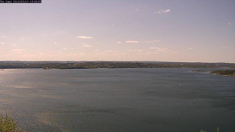 Lake Travis webcam, March 19, 2016 2:45 PM CT