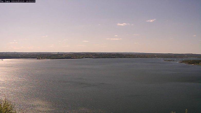 Lake Travis webcam, March 19, 2016 3:10 PM CT