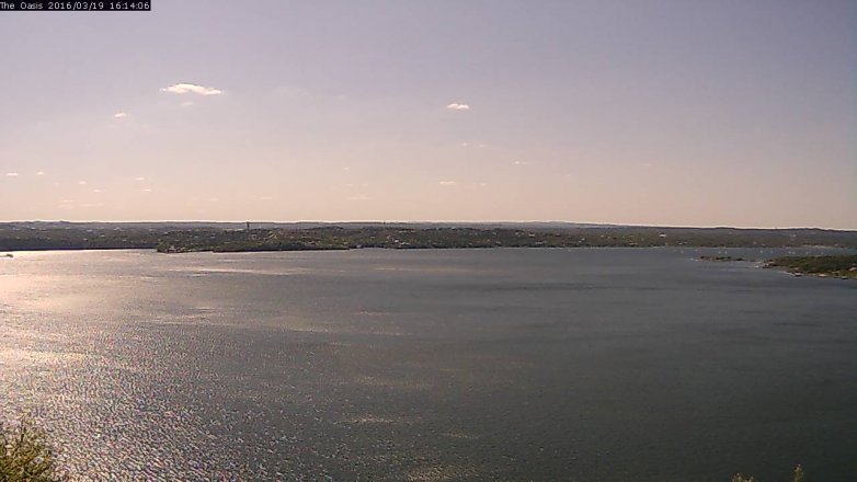 Lake Travis webcam, March 19, 2016 3:20 PM CT