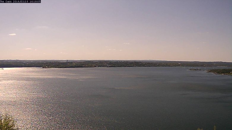 Lake Travis webcam, March 19, 2016 3:25 PM CT
