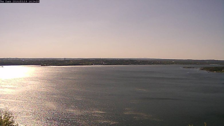 Lake Travis webcam, March 19, 2016 3:40 PM CT