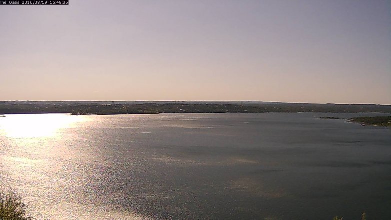 Lake Travis webcam, March 19, 2016 3:55 PM CT
