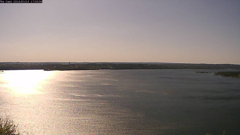 Lake Travis webcam, March 19, 2016 4:05 PM CT