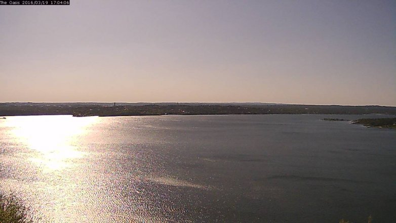 Lake Travis webcam, March 19, 2016 4:10 PM CT