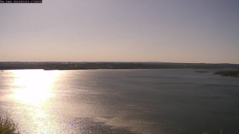 Lake Travis webcam, March 19, 2016 4:15 PM CT