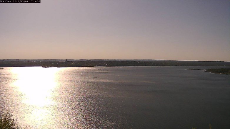 Lake Travis webcam, March 19, 2016 4:20 PM CT