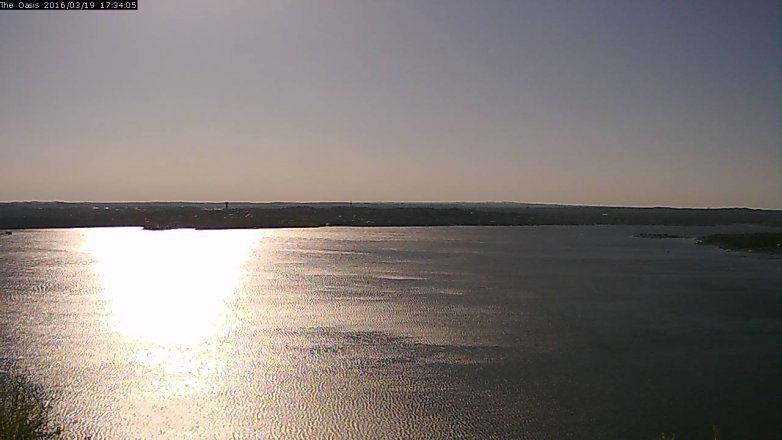 Lake Travis webcam, March 19, 2016 4:40 PM CT