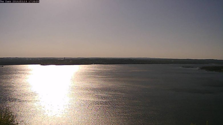 Lake Travis webcam, March 19, 2016 4:45 PM CT