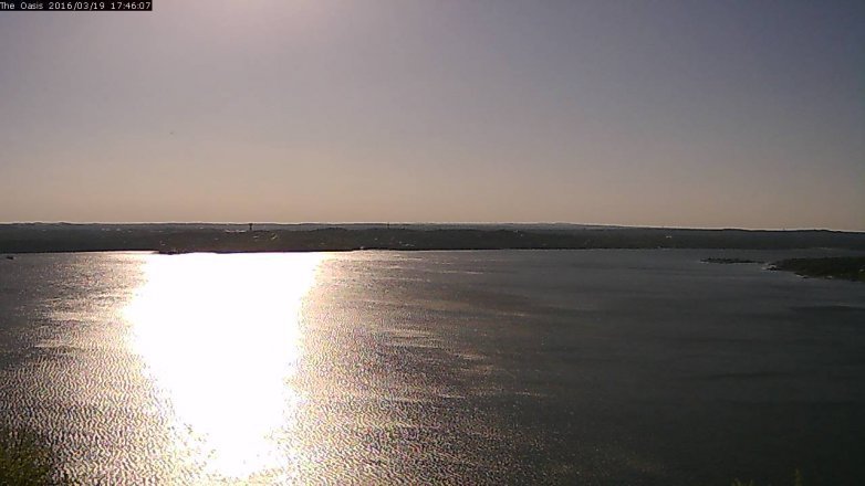 Lake Travis webcam, March 19, 2016 4:50 PM CT