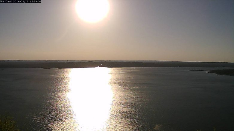 Lake Travis webcam, March 19, 2016 5:40 PM CT
