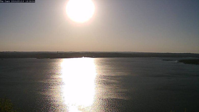 Lake Travis webcam, March 19, 2016 5:45 PM CT