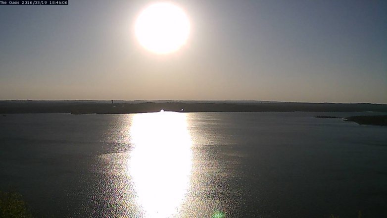 Lake Travis webcam, March 19, 2016 5:50 PM CT