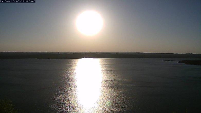 Lake Travis webcam, March 19, 2016 6:05 PM CT