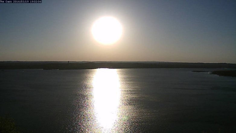 Lake Travis webcam, March 19, 2016 6:10 PM CT