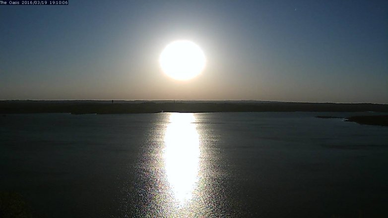 Lake Travis webcam, March 19, 2016 6:15 PM CT