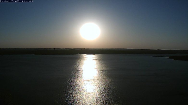 Lake Travis webcam, March 19, 2016 6:20 PM CT